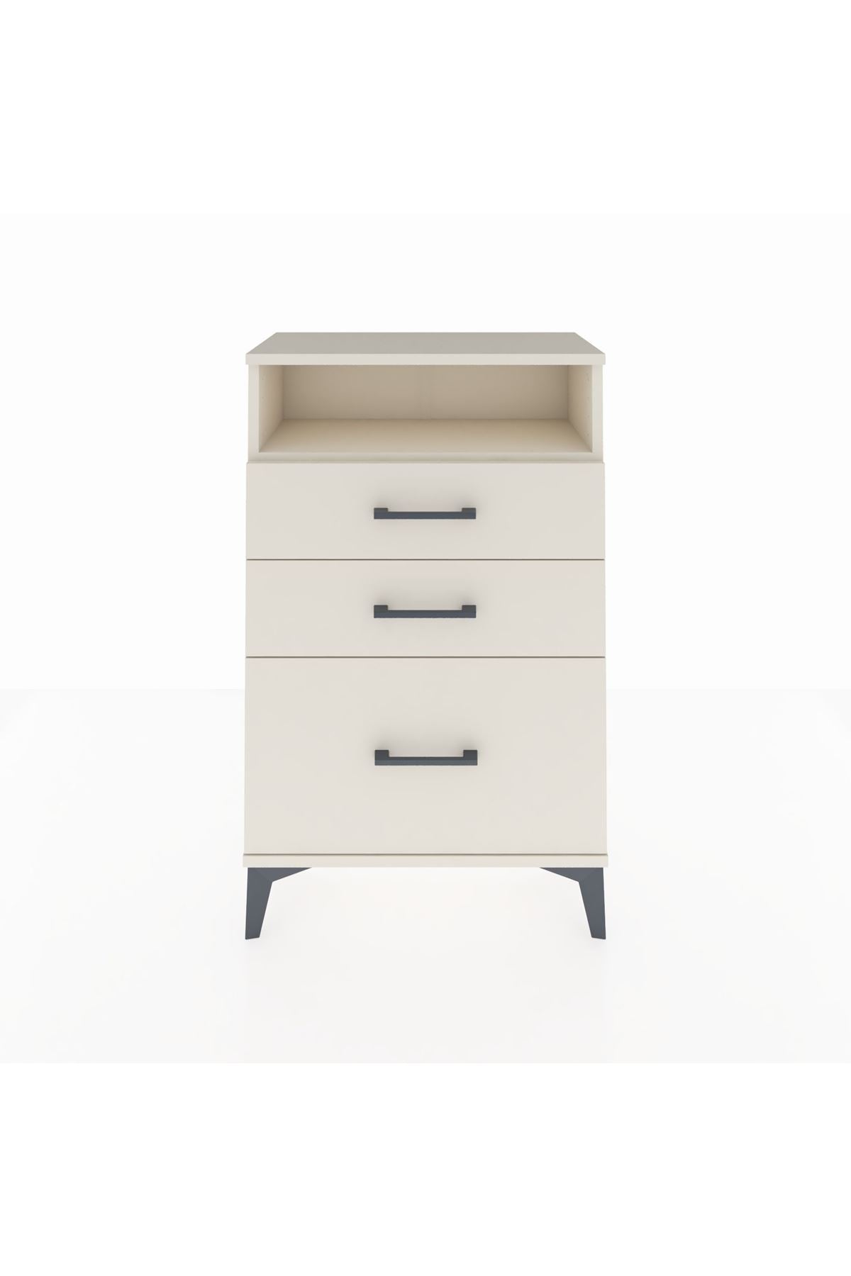 Arges Komodin Tek Raflı 3 Çekmeceli 60x30x96 - S14M010V1A