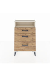 Arges Komodin Tek Raflı 3 Çekmeceli 60x30x96 - S14M010V3A