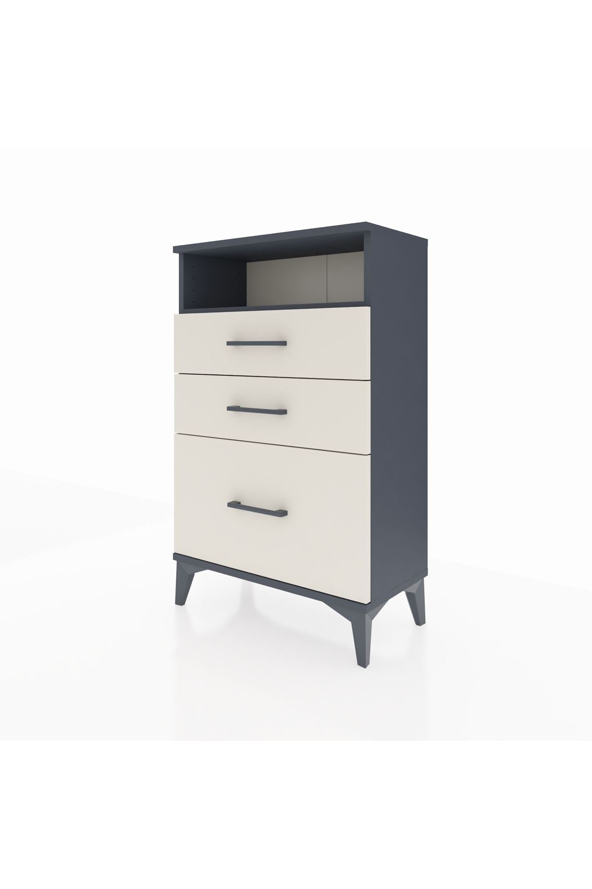 Arges Komodin Tek Raflı 3 Çekmeceli 60x30x96 - S14M010V4A