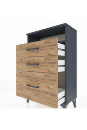 Arges Komodin Tek Raflı 3 Çekmeceli 60x30x96 - S14M010V6A
