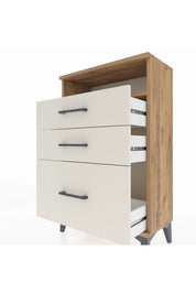 Arges Komodin Tek Raflı 3 Çekmeceli 60x30x96 - S14M010V7A