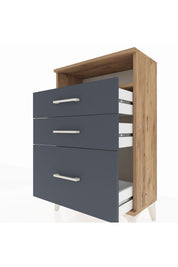Arges Komodin Tek Raflı 3 Çekmeceli 60x30x96 - S14M010V8A