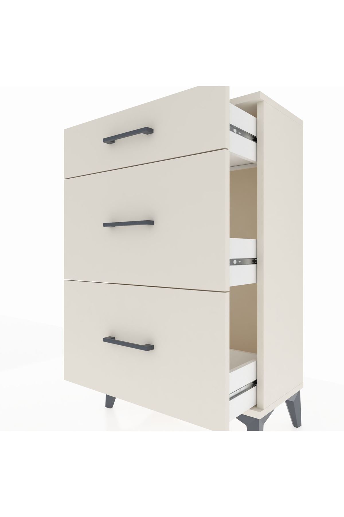 Arges Komodin 3 Çekmeceli 60x30x96 - S14M011V1A