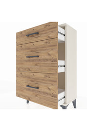 Arges Komodin 3 Çekmeceli 60x30x96 - S14M011V3A