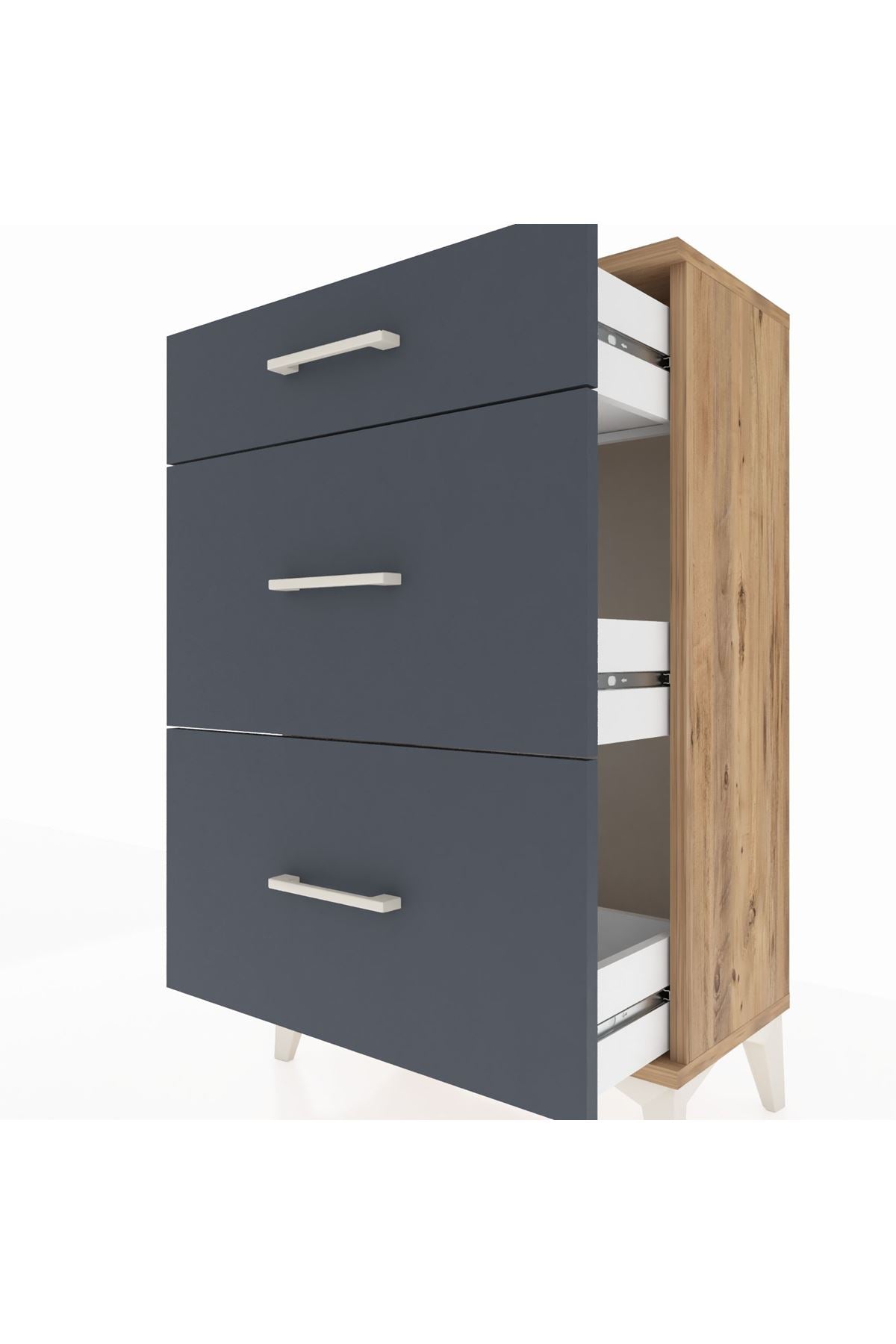 Arges Komodin 3 Çekmeceli 60x30x96 - S14M011V8A