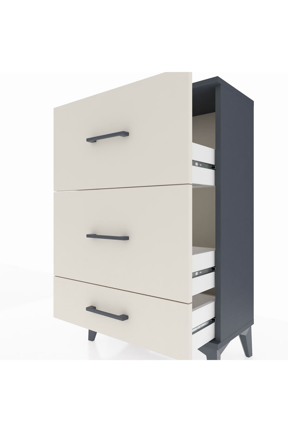Arges Komodin 3 Çekmeceli 60x30x96 - S14M012V4A