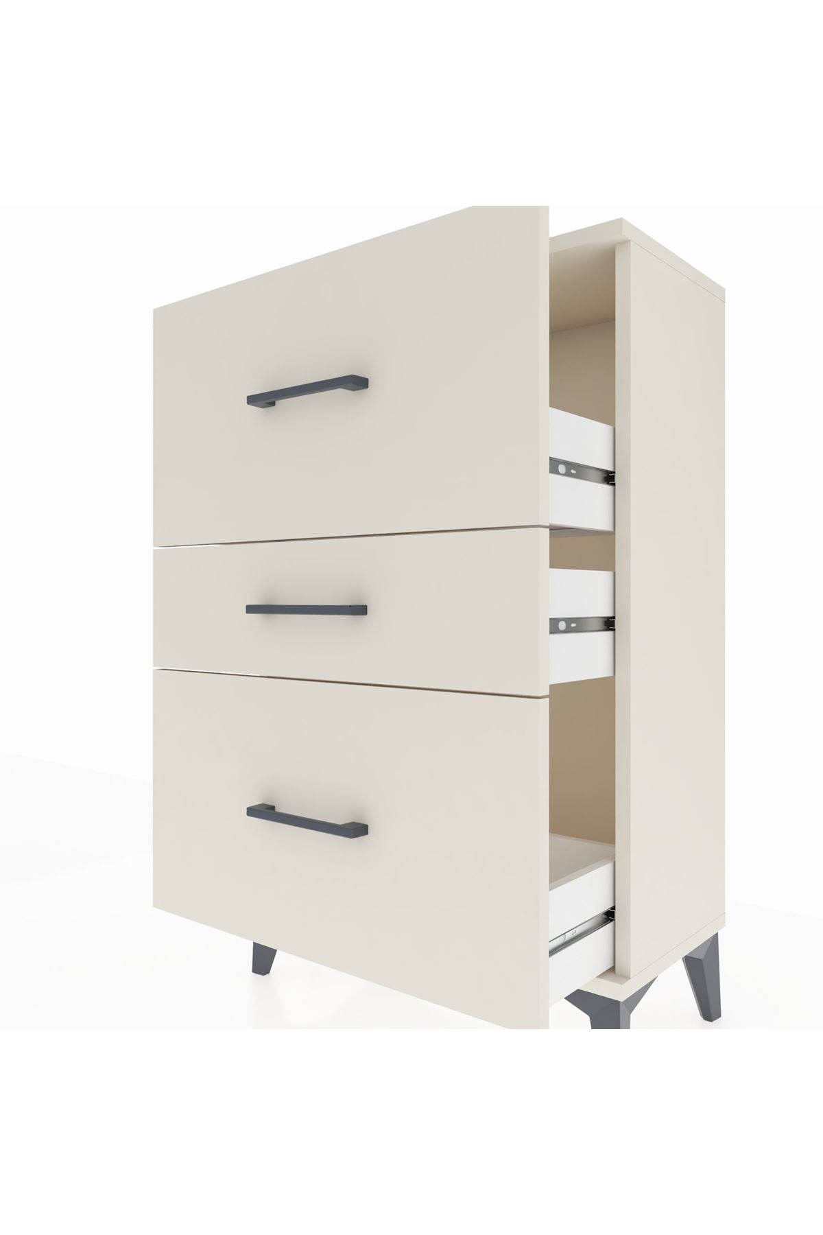 Arges Komodin 3 Çekmeceli 60x30x96 - S14M013V1A