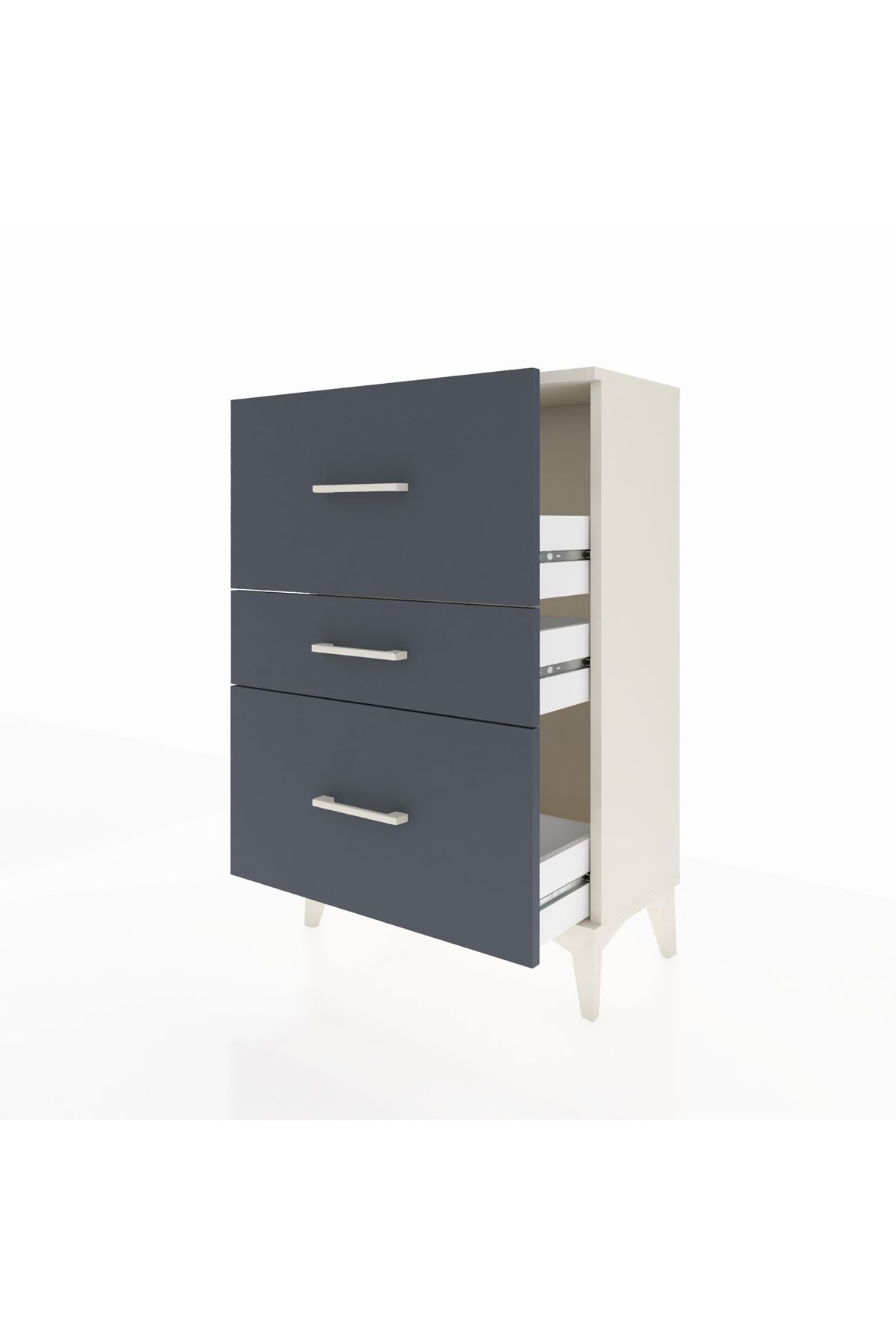 Arges Komodin 3 Çekmeceli 60x30x96 - S14M013V2A