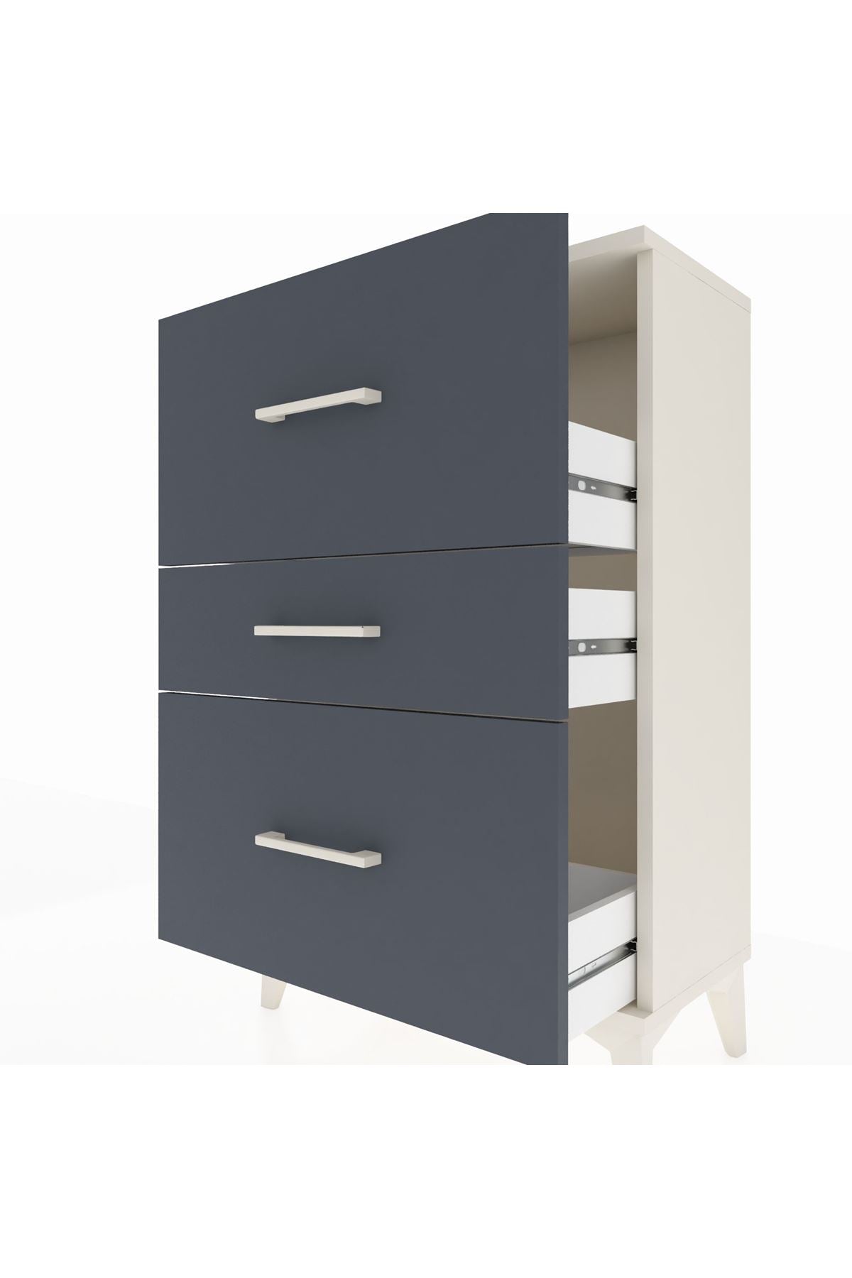 Arges Komodin 3 Çekmeceli 60x30x96 - S14M013V2A