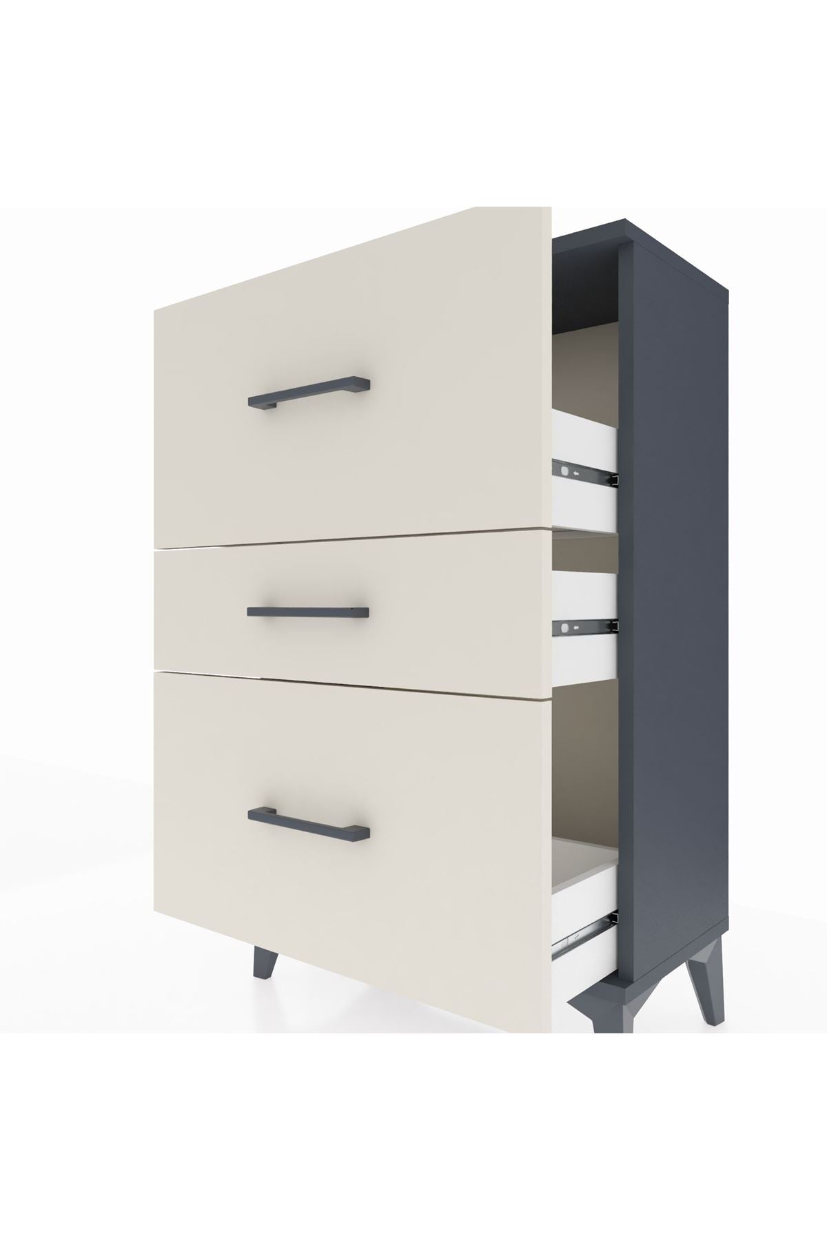 Arges Komodin 3 Çekmeceli 60x30x96 - S14M013V4A