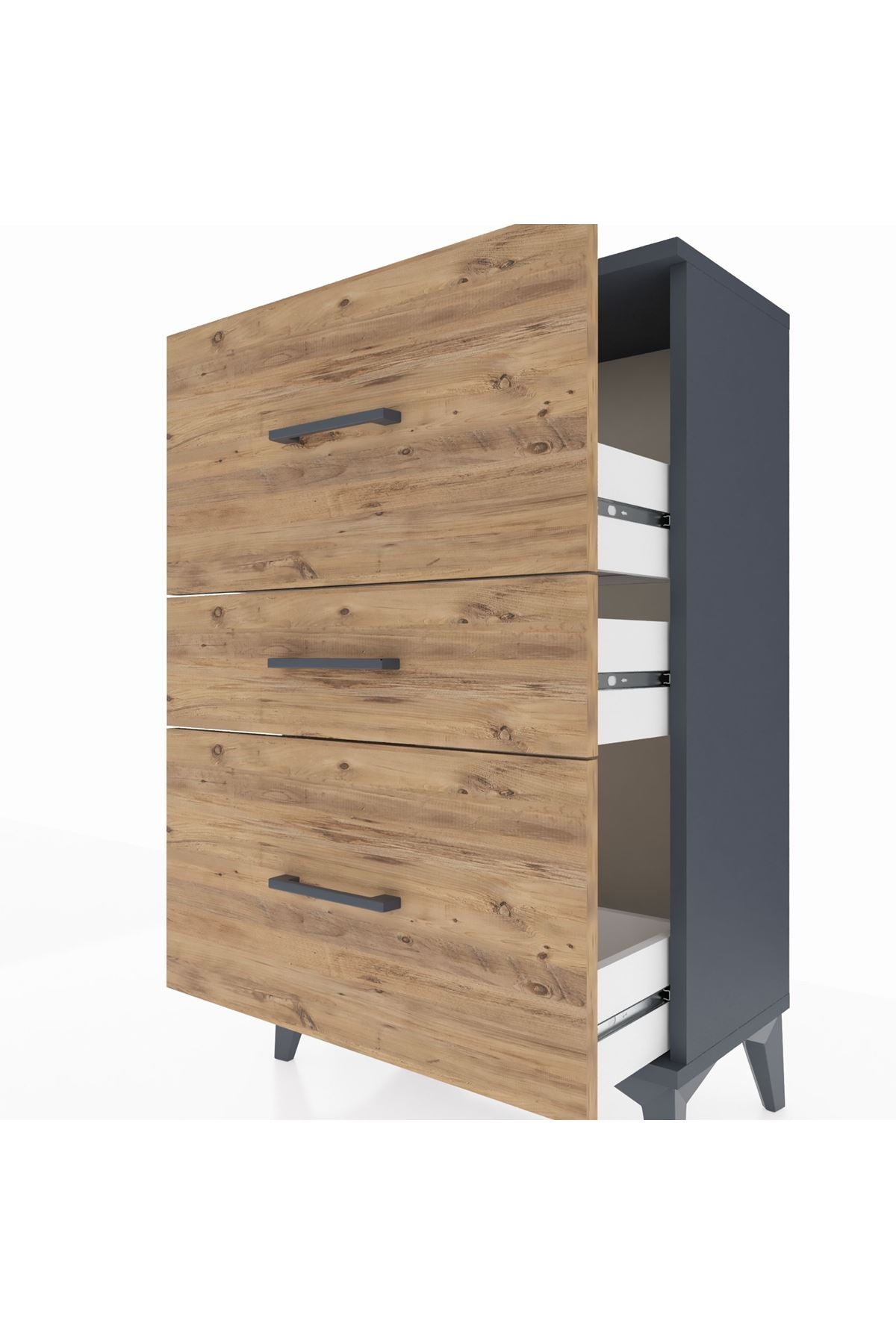 Arges Komodin 3 Çekmeceli 60x30x96 - S14M013V6A