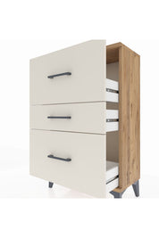 Arges Komodin 3 Çekmeceli 60x30x96 - S14M013V7A