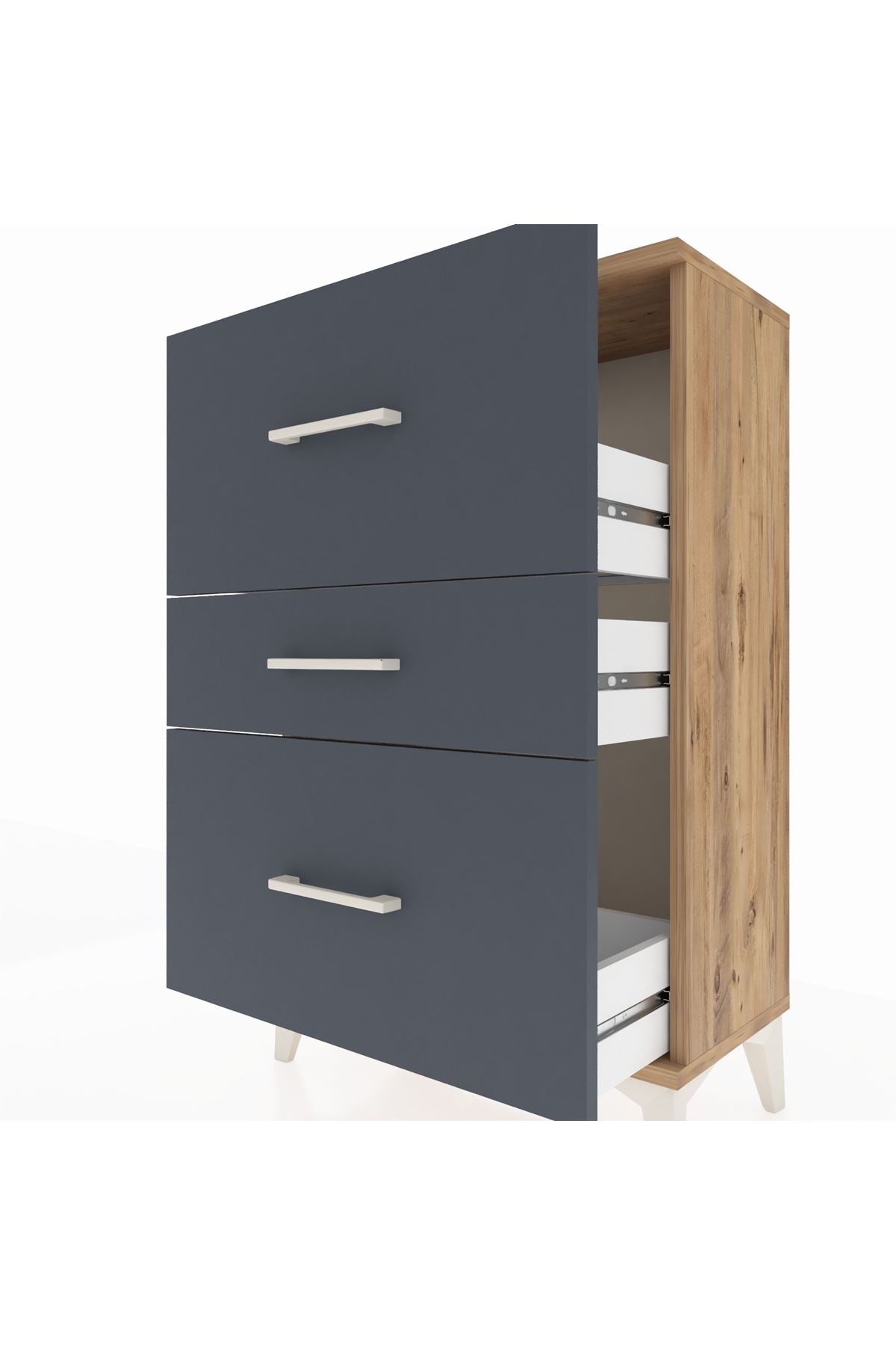 Arges Komodin 3 Çekmeceli 60x30x96 - S14M013V8A
