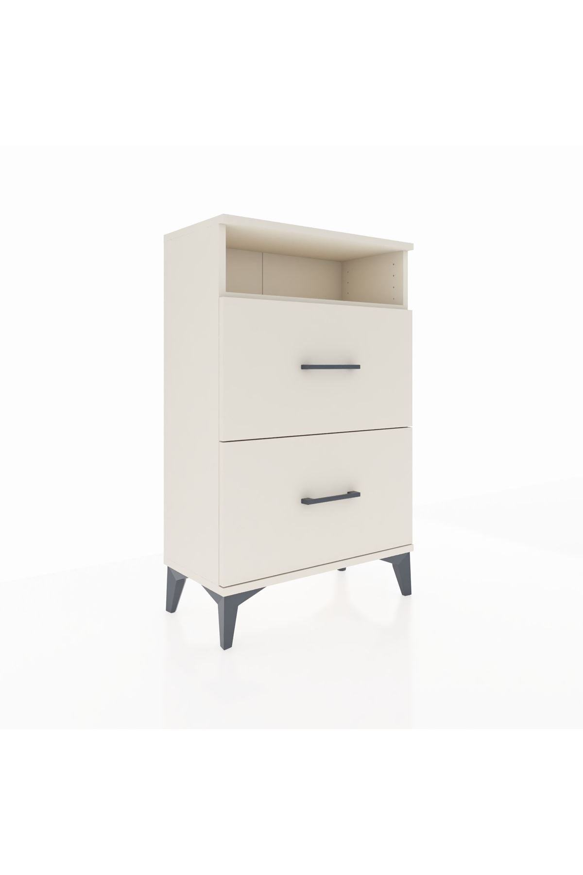 Arges Komodin Tek Raflı 2 Çekmeceli 60x30x96 - S14M014V1A