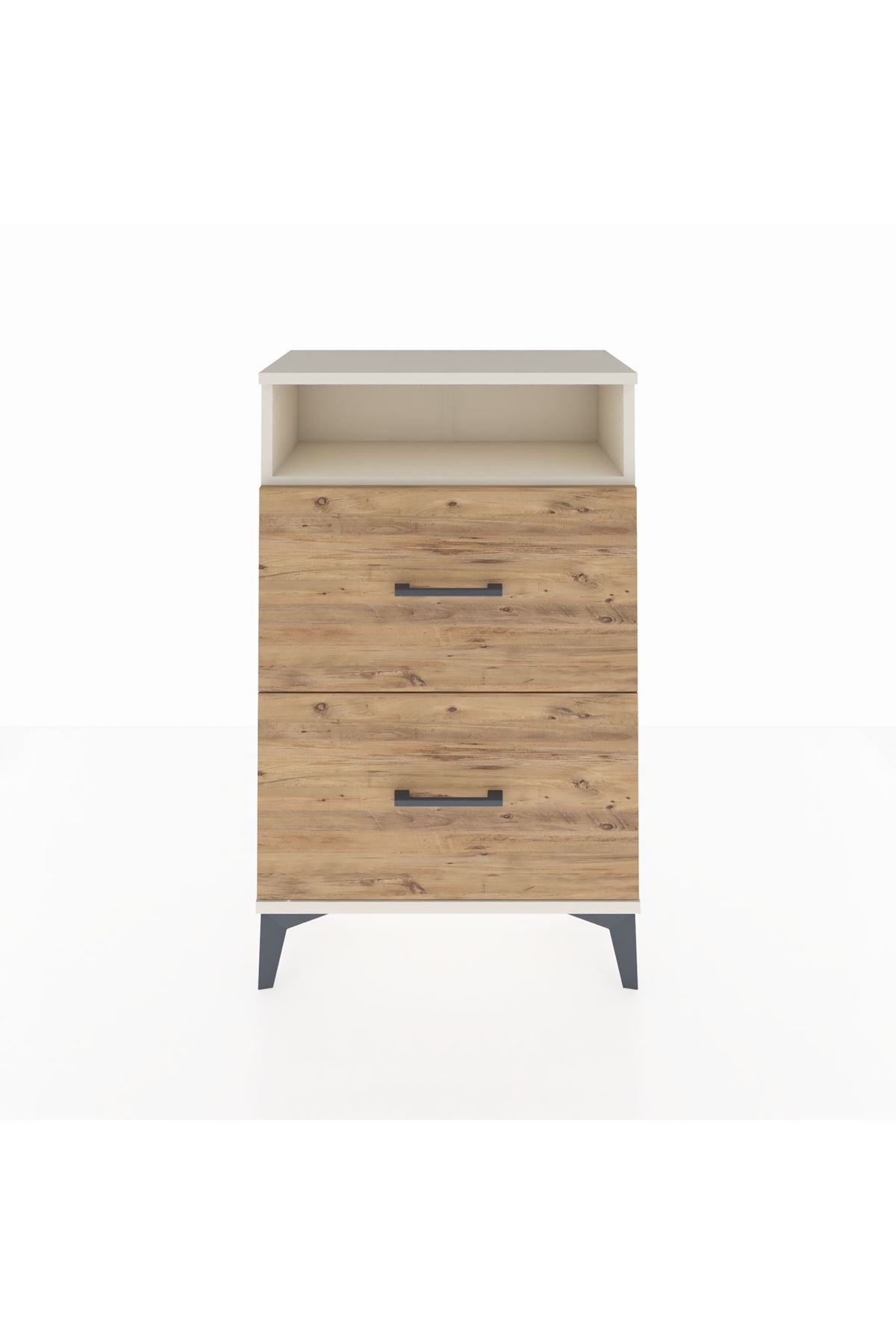 Arges Komodin Tek Raflı 2 Çekmeceli 60x30x96 - S14M014V3A