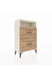 Arges Komodin Tek Raflı 2 Çekmeceli 60x30x96 - S14M014V3A