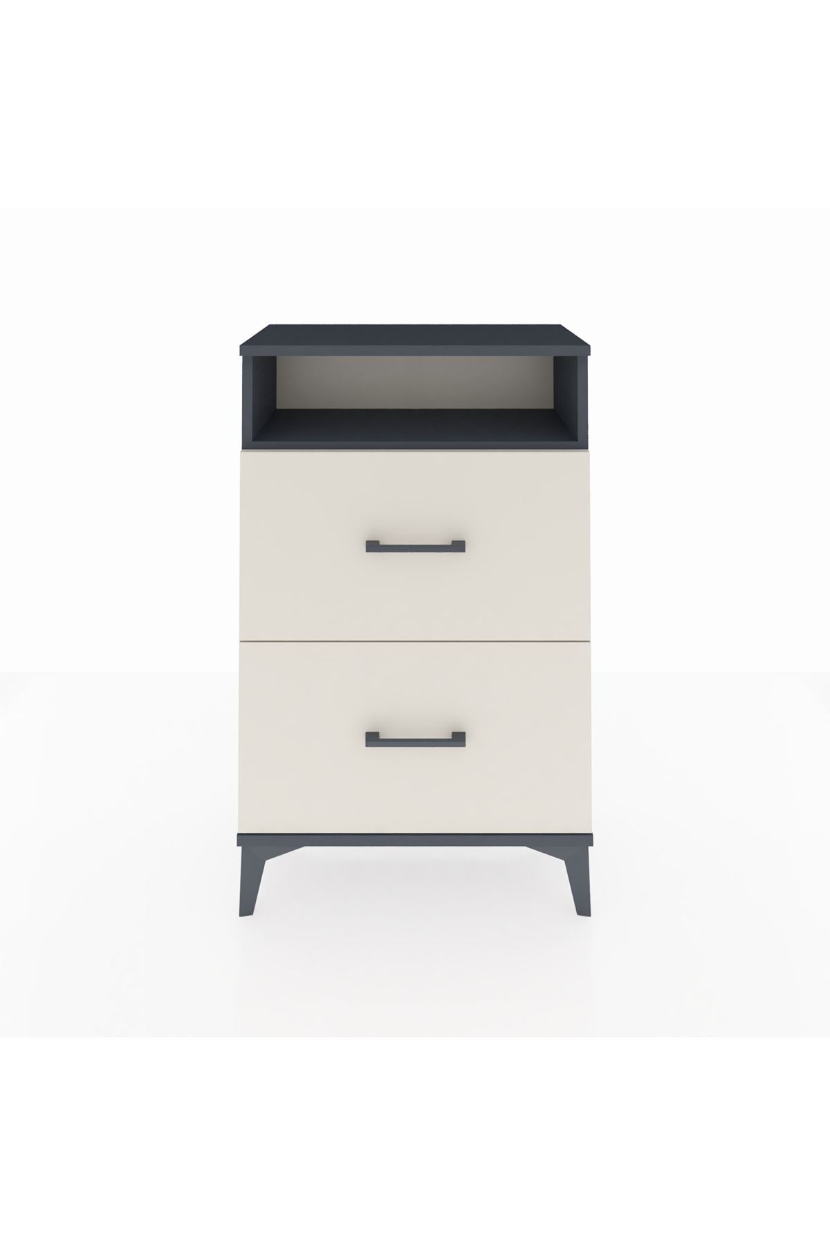 Arges Komodin Tek Raflı 2 Çekmeceli 60x30x96 - S14M014V4A