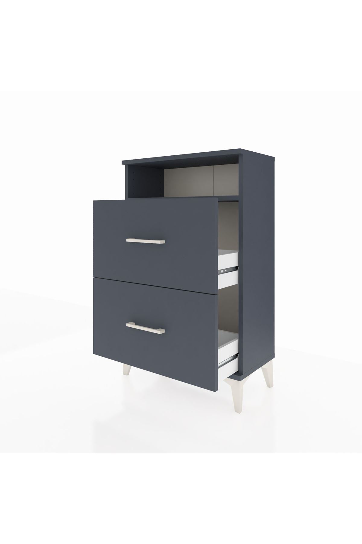 Arges Komodin Tek Raflı 2 Çekmeceli 60x30x96 - S14M014V5A