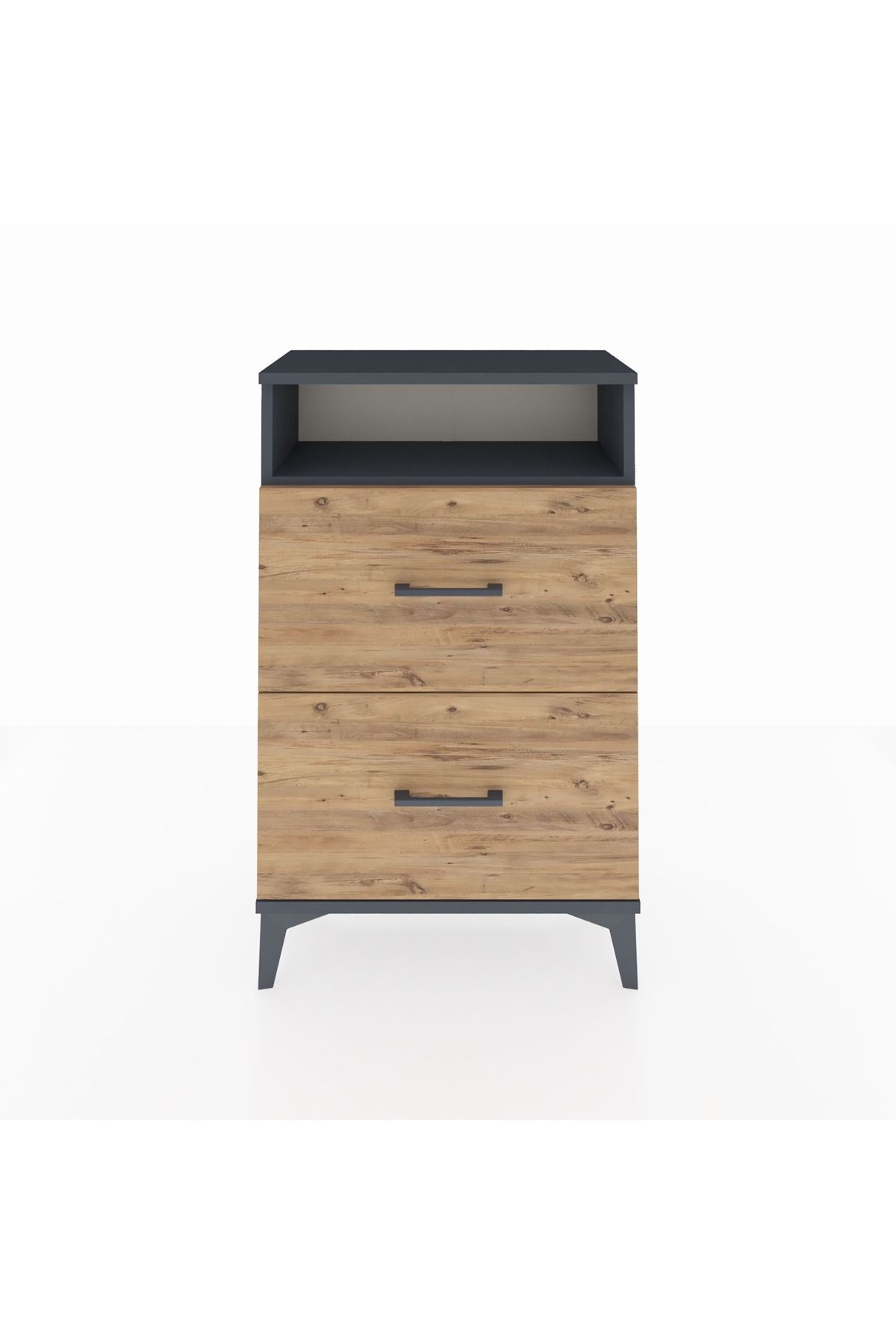 Arges Komodin Tek Raflı 2 Çekmeceli 60x30x96 - S14M014V6A