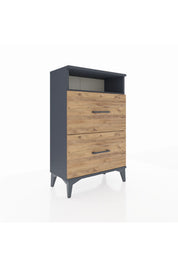 Arges Komodin Tek Raflı 2 Çekmeceli 60x30x96 - S14M014V6A
