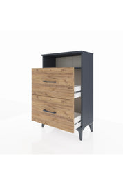 Arges Komodin Tek Raflı 2 Çekmeceli 60x30x96 - S14M014V6A