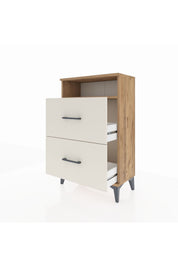Arges Komodin Tek Raflı 2 Çekmeceli 60x30x96 - S14M014V7A