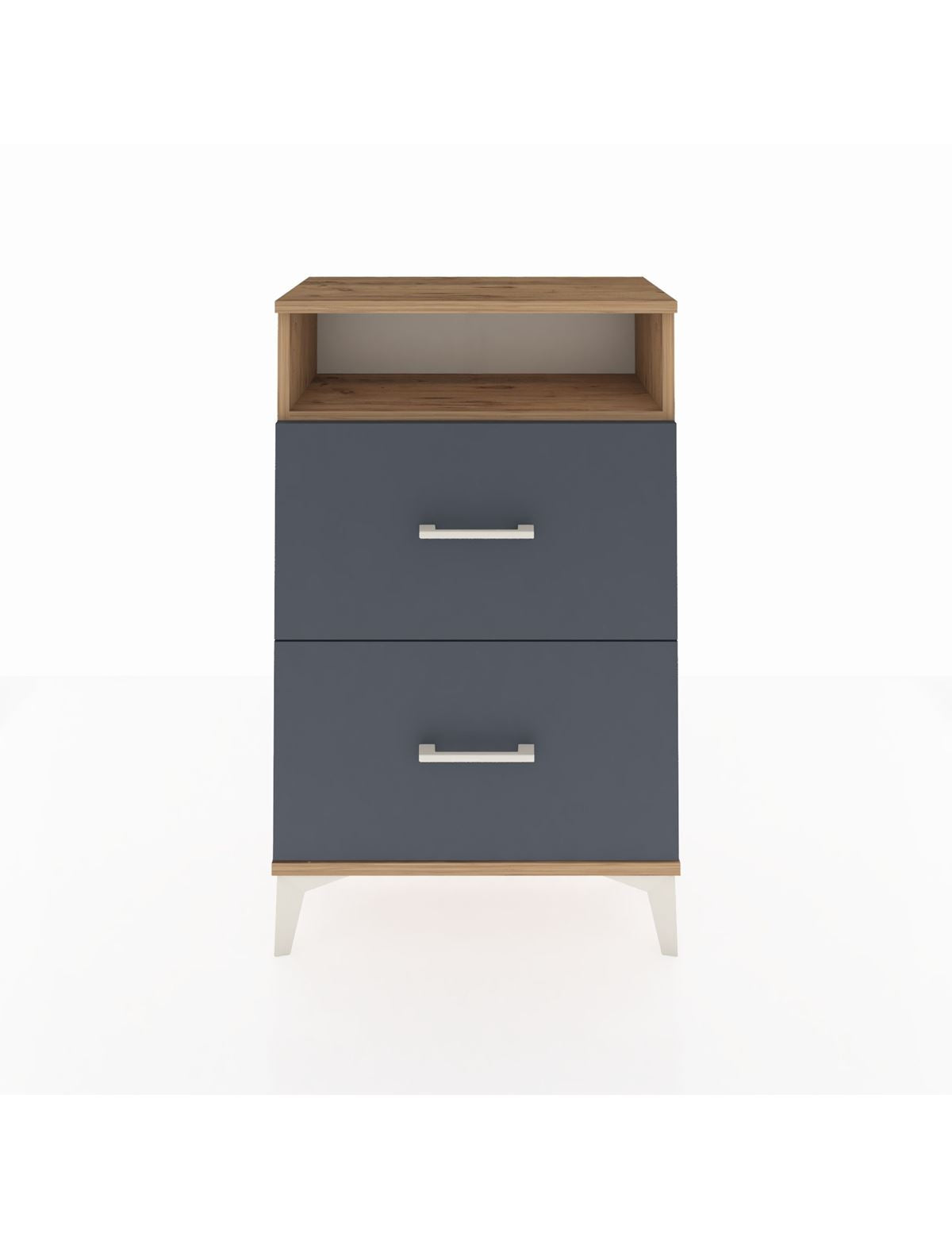 Arges Komodin Tek Raflı 2 Çekmeceli 60x30x96 - S14M014V8A