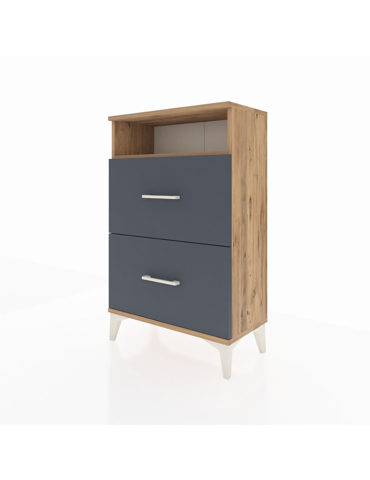 Arges Komodin Tek Raflı 2 Çekmeceli 60x30x96 - S14M014V8A