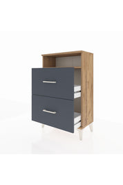 Arges Komodin Tek Raflı 2 Çekmeceli 60x30x96 - S14M014V8A