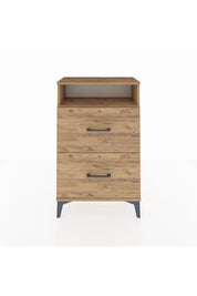 Arges Komodin Tek Raflı 2 Çekmeceli 60x30x96 - S14M014V9A