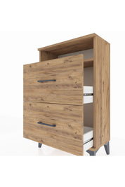 Arges Komodin Tek Raflı 2 Çekmeceli 60x30x96 - S14M014V9A