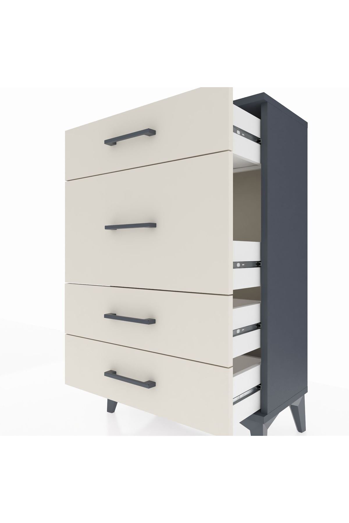 Arges Komodin 4 Çekmeceli 60x30x96 - S14M015V4A