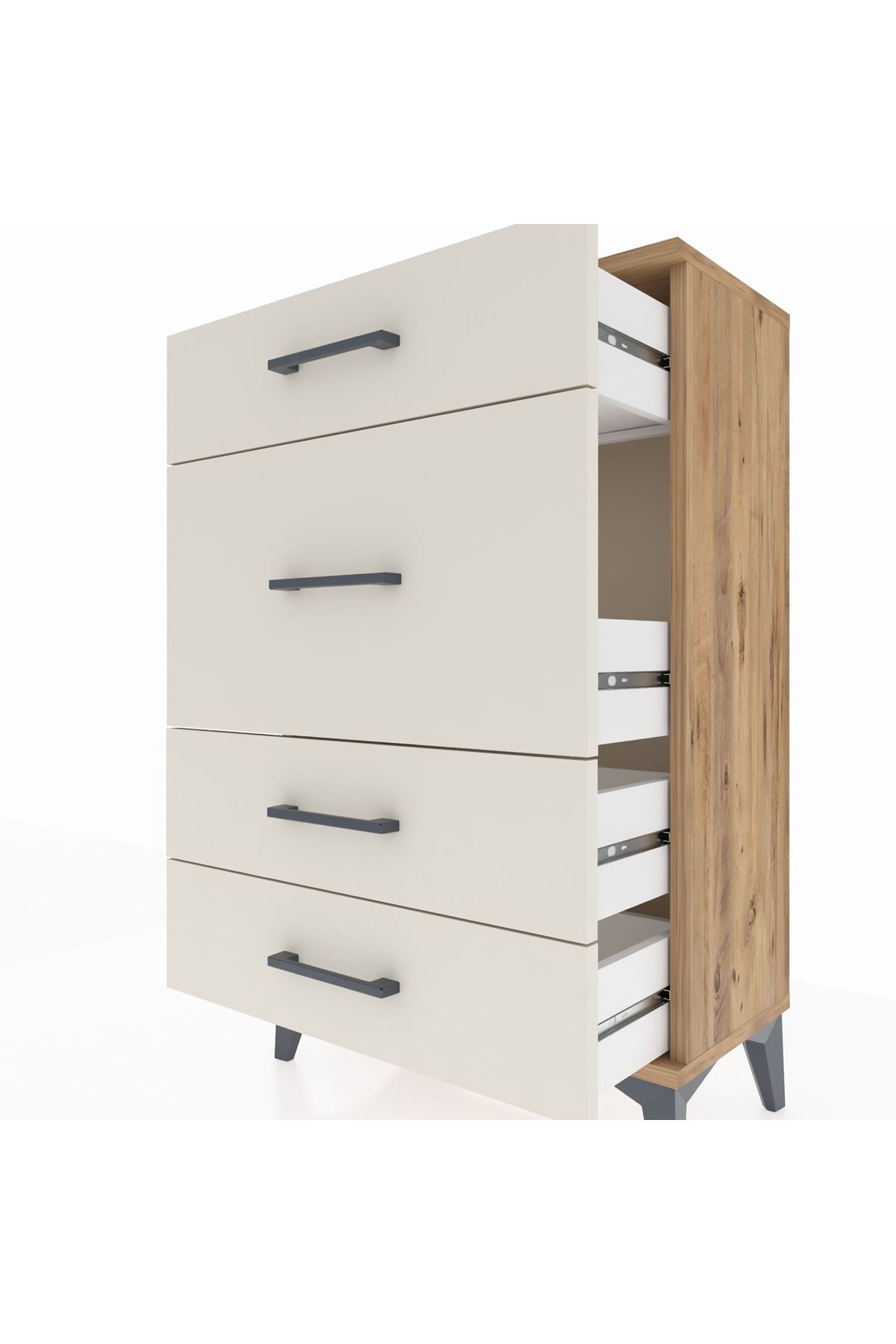 Arges Komodin 4 Çekmeceli 60x30x96 - S14M015V7A