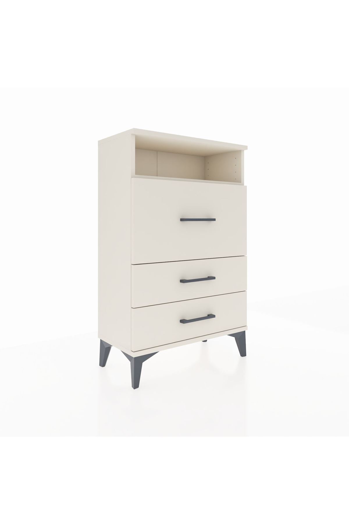 Arges Komodin Tek Raflı 3 Çekmeceli 60x30x96 - S14M016V1A