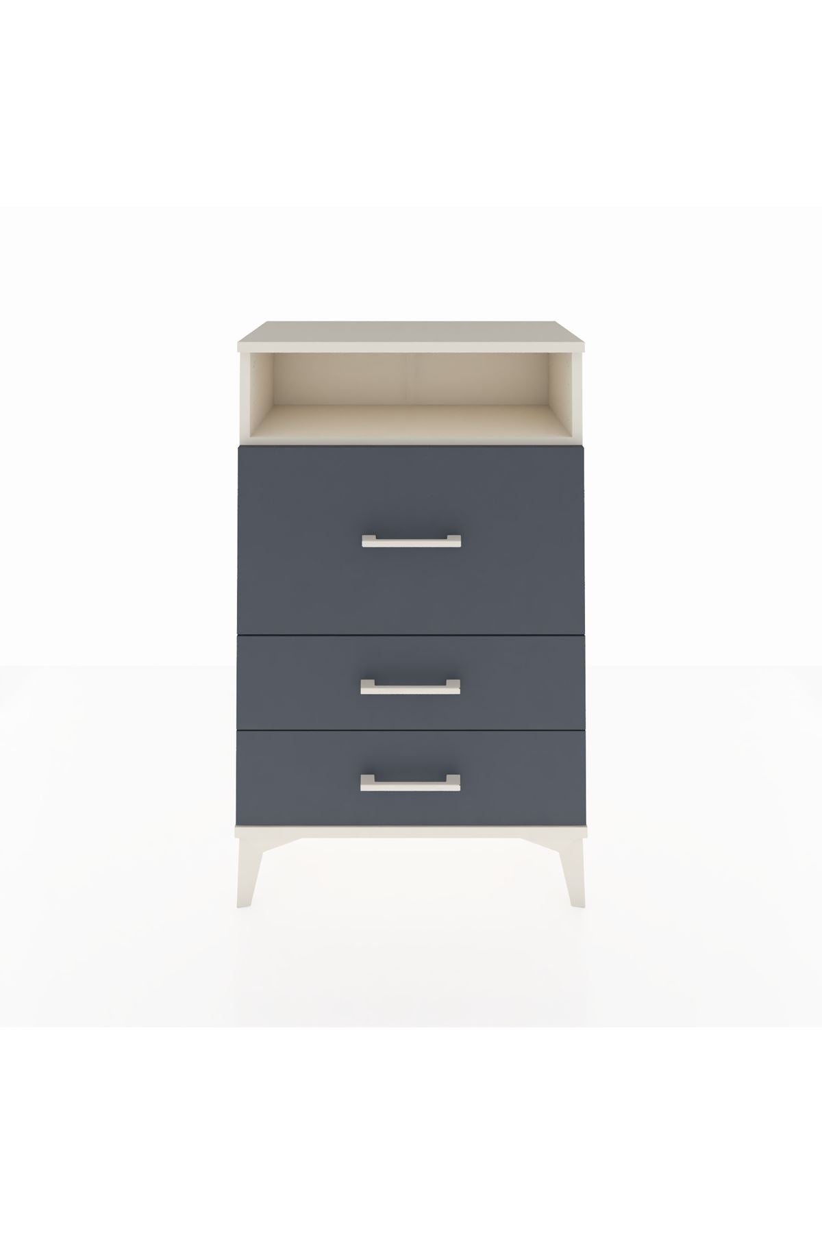 Arges Komodin Tek Raflı 3 Çekmeceli 60x30x96 - S14M016V2A