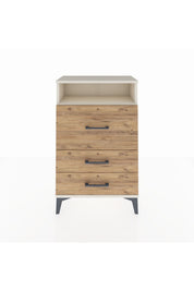 Arges Komodin Tek Raflı 3 Çekmeceli 60x30x96 - S14M016V3A