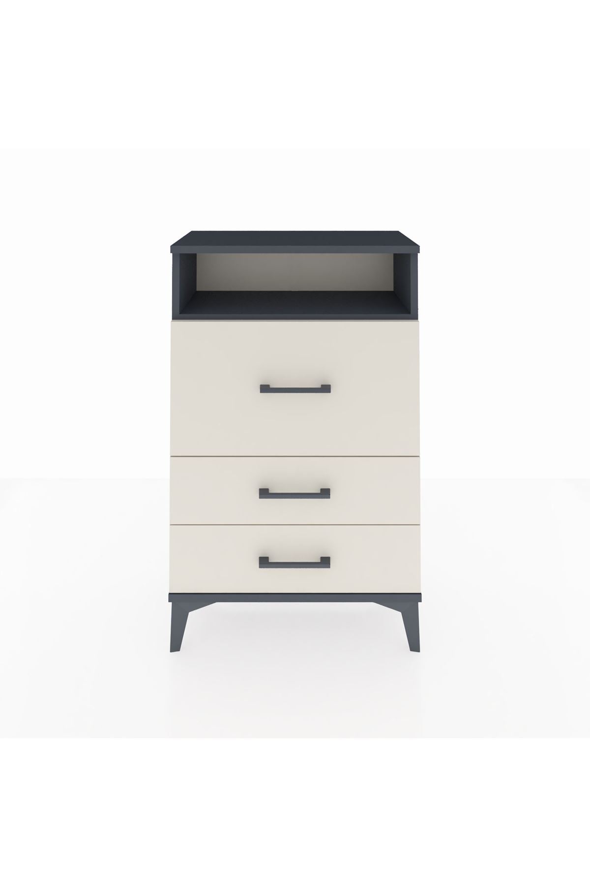 Arges Komodin Tek Raflı 3 Çekmeceli 60x30x96 - S14M016V4A