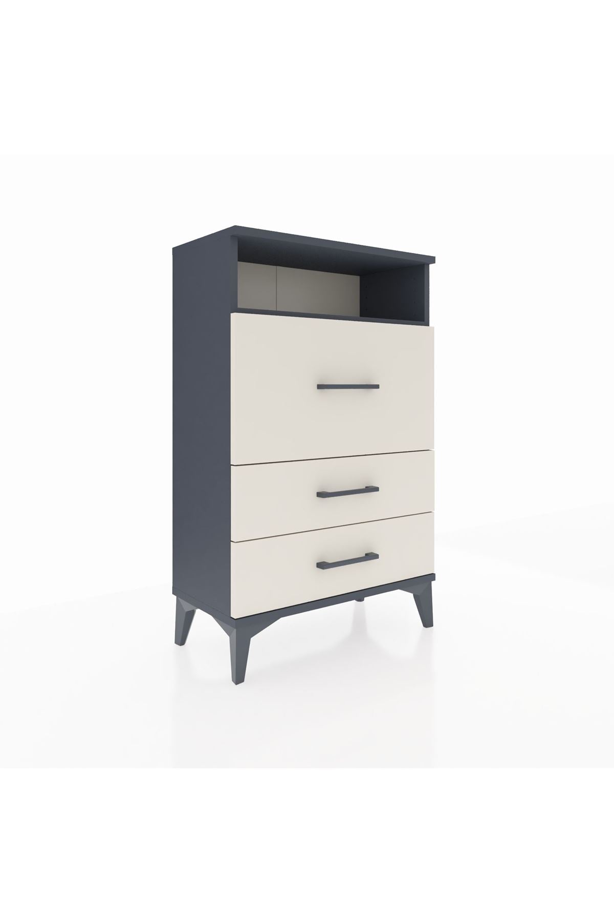 Arges Komodin Tek Raflı 3 Çekmeceli 60x30x96 - S14M016V4A
