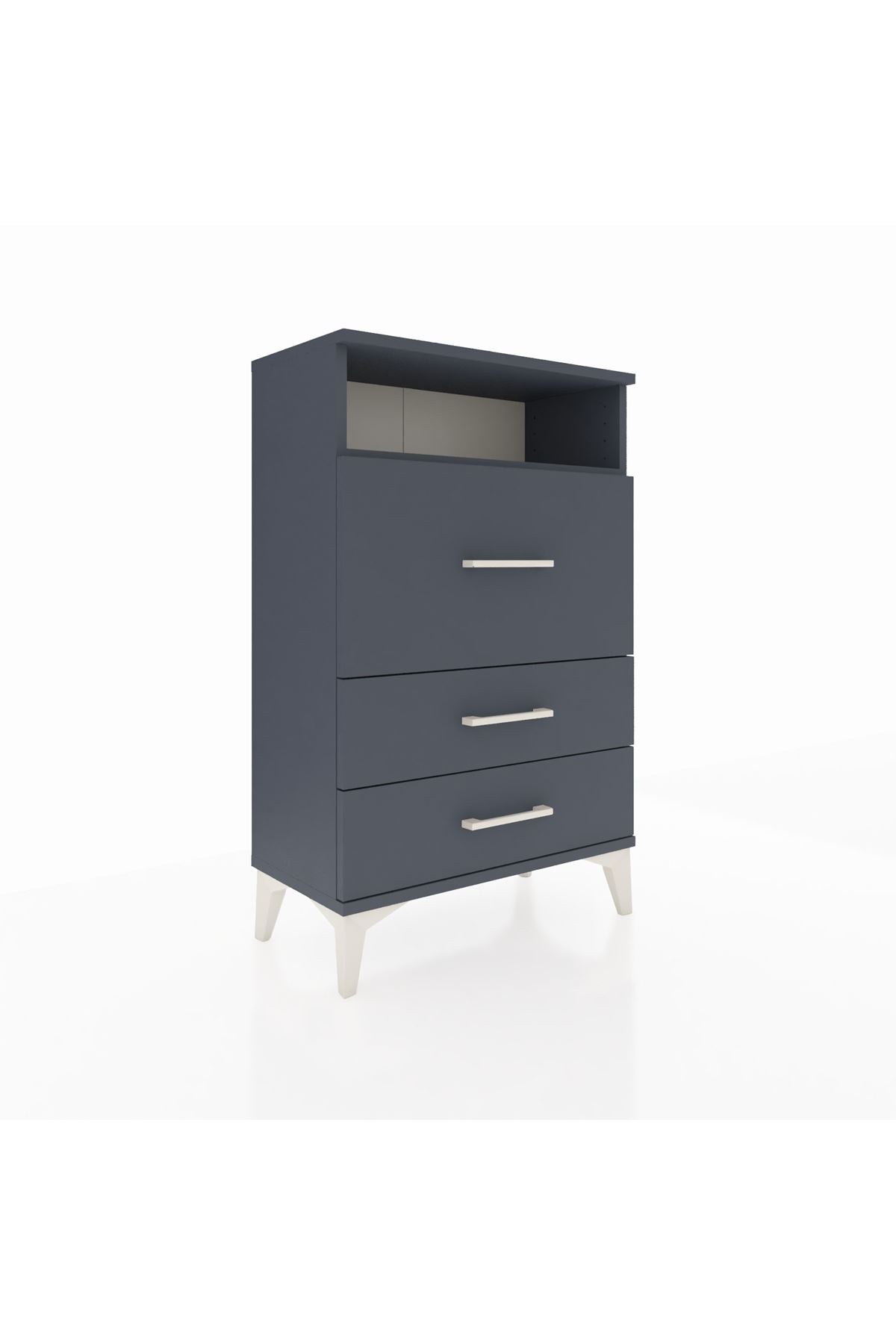 Arges Komodin Tek Raflı 3 Çekmeceli 60x30x96 - S14M016V5A