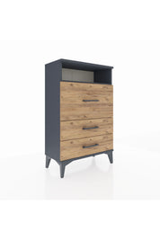 Arges Komodin Tek Raflı 3 Çekmeceli 60x30x96 - S14M016V6A