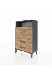 Arges Komodin Tek Raflı 3 Çekmeceli 60x30x96 - S14M016V6A