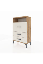 Arges Komodin Tek Raflı 3 Çekmeceli 60x30x96 - S14M016V7A
