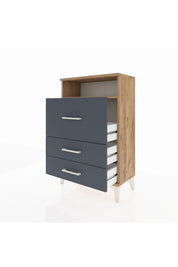 Arges Komodin Tek Raflı 3 Çekmeceli 60x30x96 - S14M016V8A