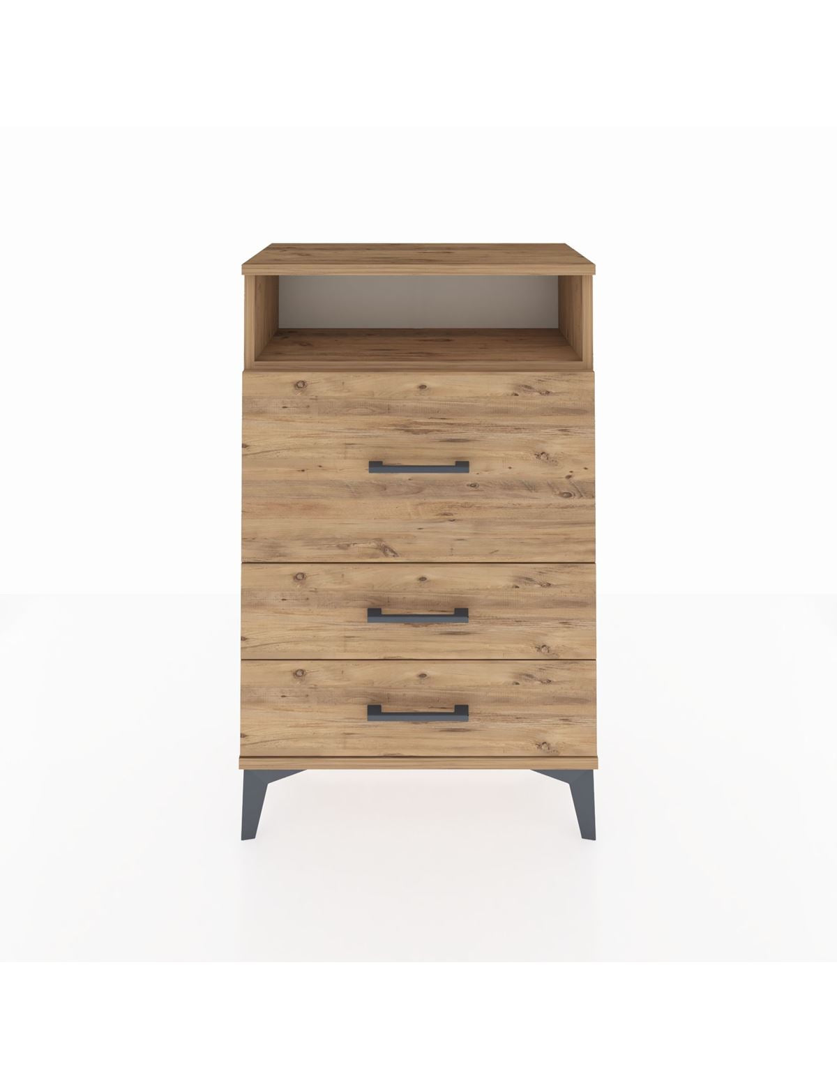 Arges Komodin Tek Raflı 3 Çekmeceli 60x30x96 - S14M016V9A