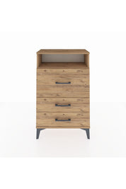Arges Komodin Tek Raflı 3 Çekmeceli 60x30x96 - S14M016V9A