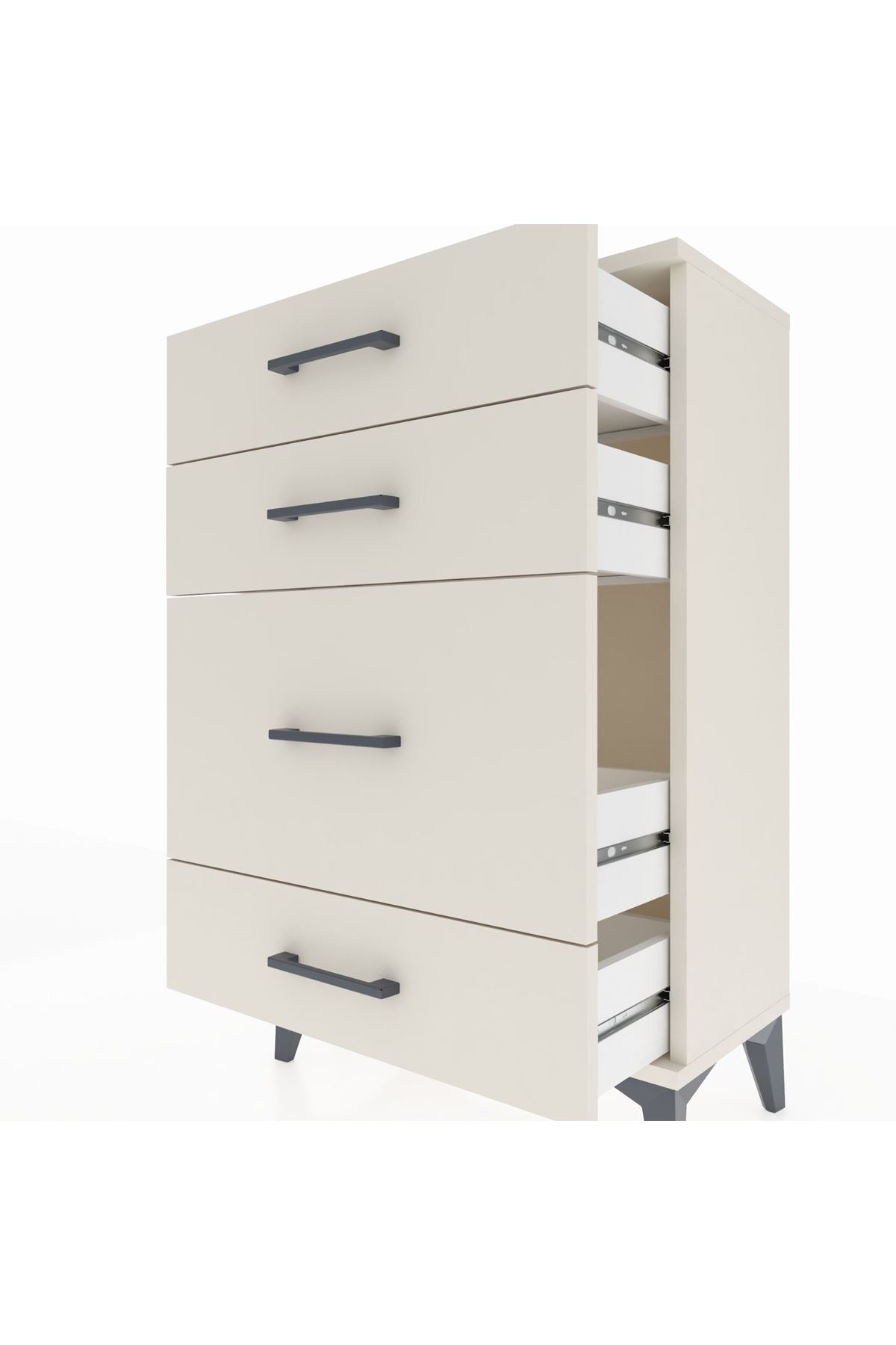 Arges Komodin 4 Çekmeceli 60x30x96 - S14M017V1A