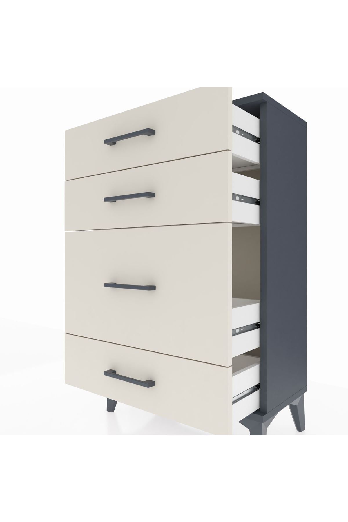 Arges Komodin 4 Çekmeceli 60x30x96 - S14M017V4A