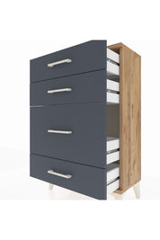Arges Komodin 4 Çekmeceli 60x30x96 - S14M017V8A