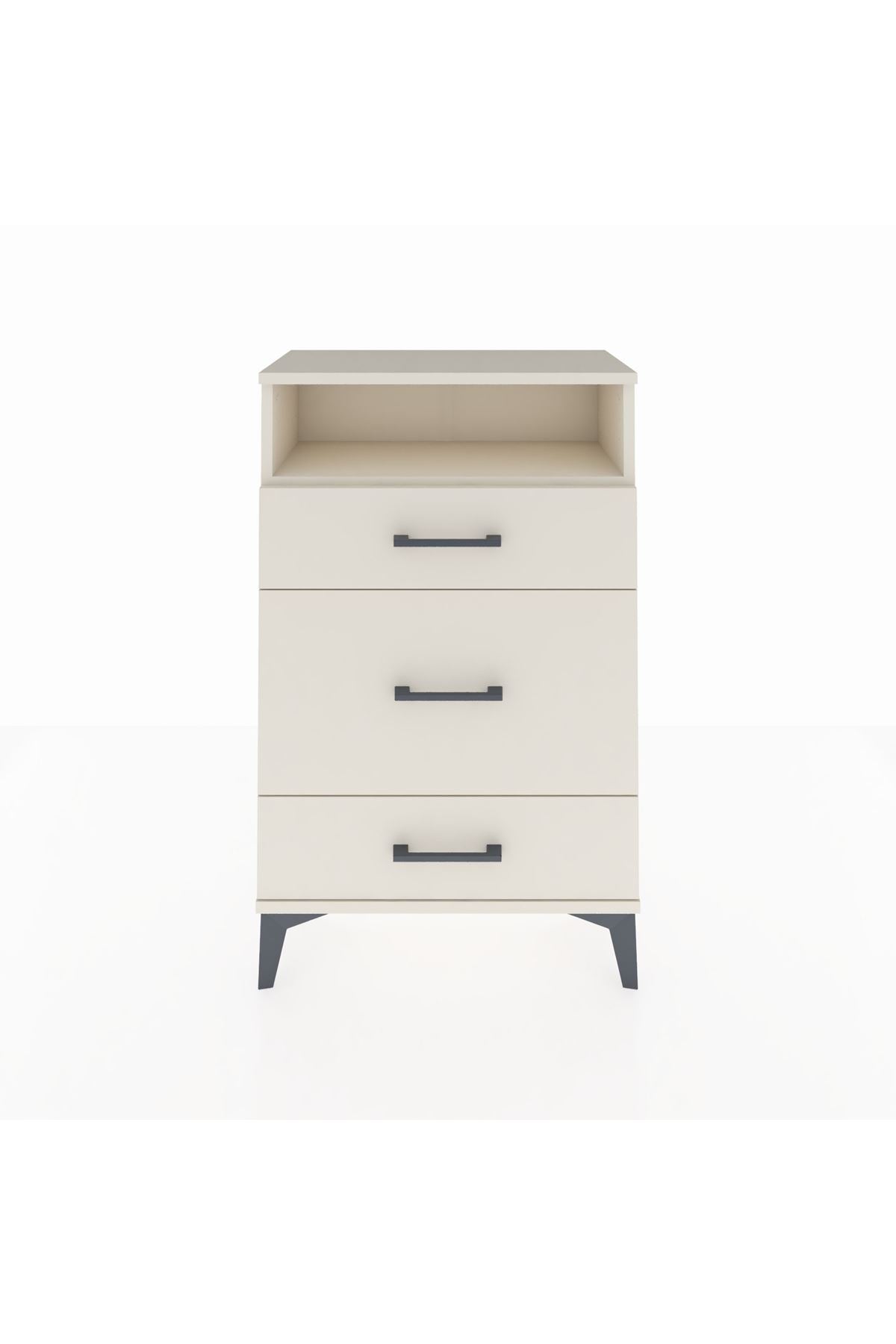 Arges Komodin Tek Raflı 3 Çekmeceli 60x30x96 - S14M018V1A