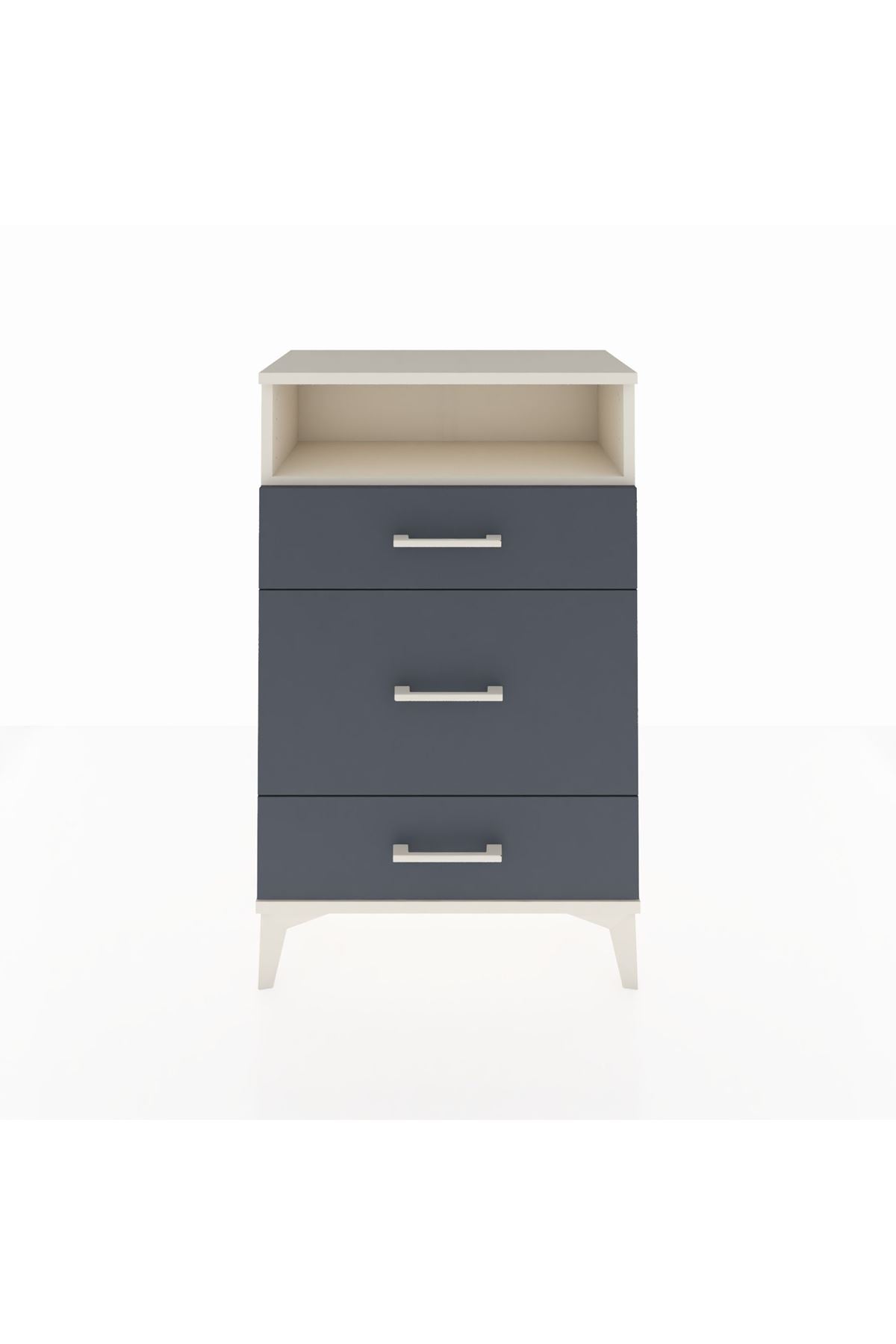 Arges Komodin Tek Raflı 3 Çekmeceli 60x30x96 - S14M018V2A